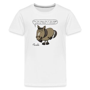 maglietta disegno cavallo romano animale buffo
