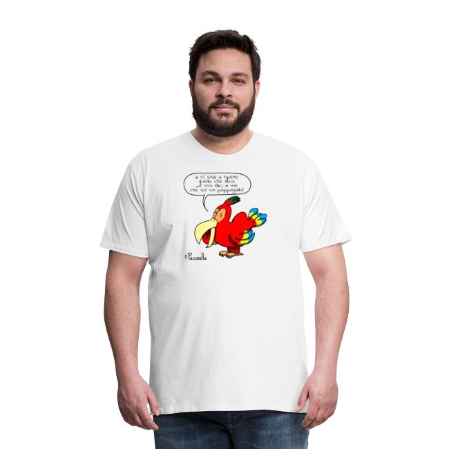 maglietta con disegno pappagallo romano